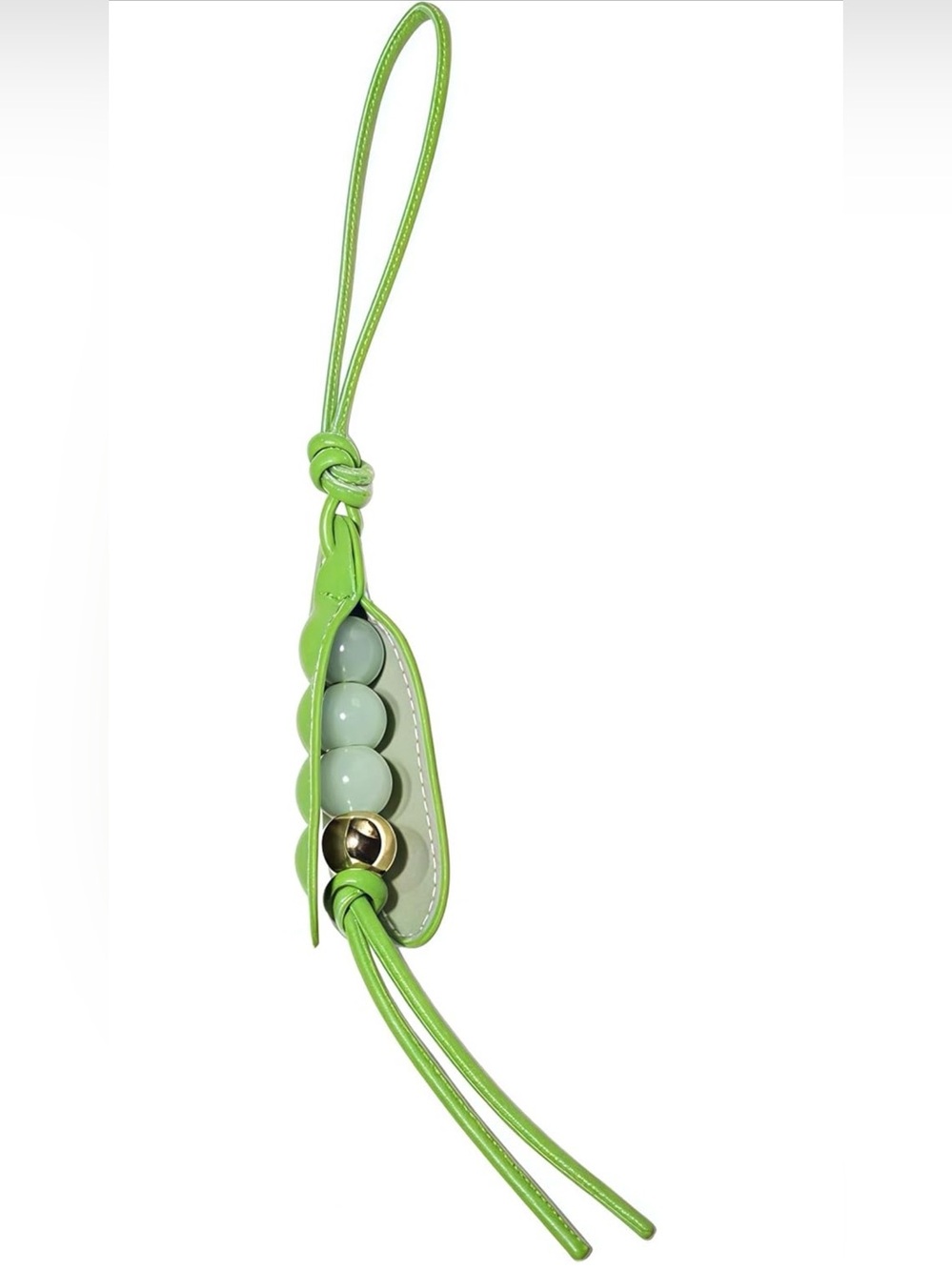 Handmade Pea Charm Keychain NWT